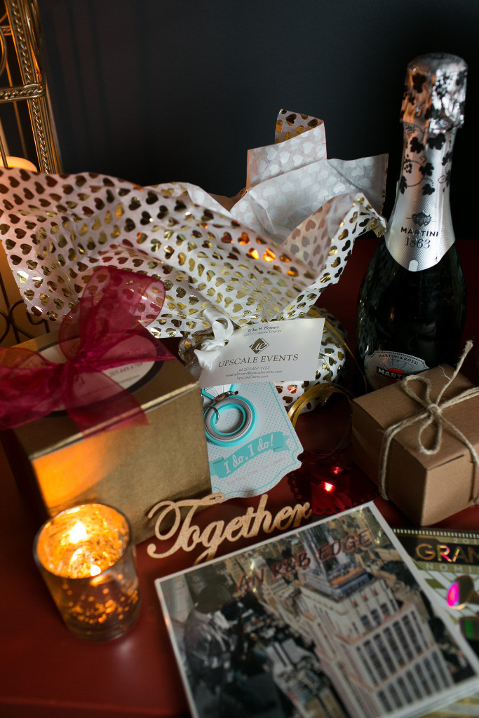 champagne and gifts