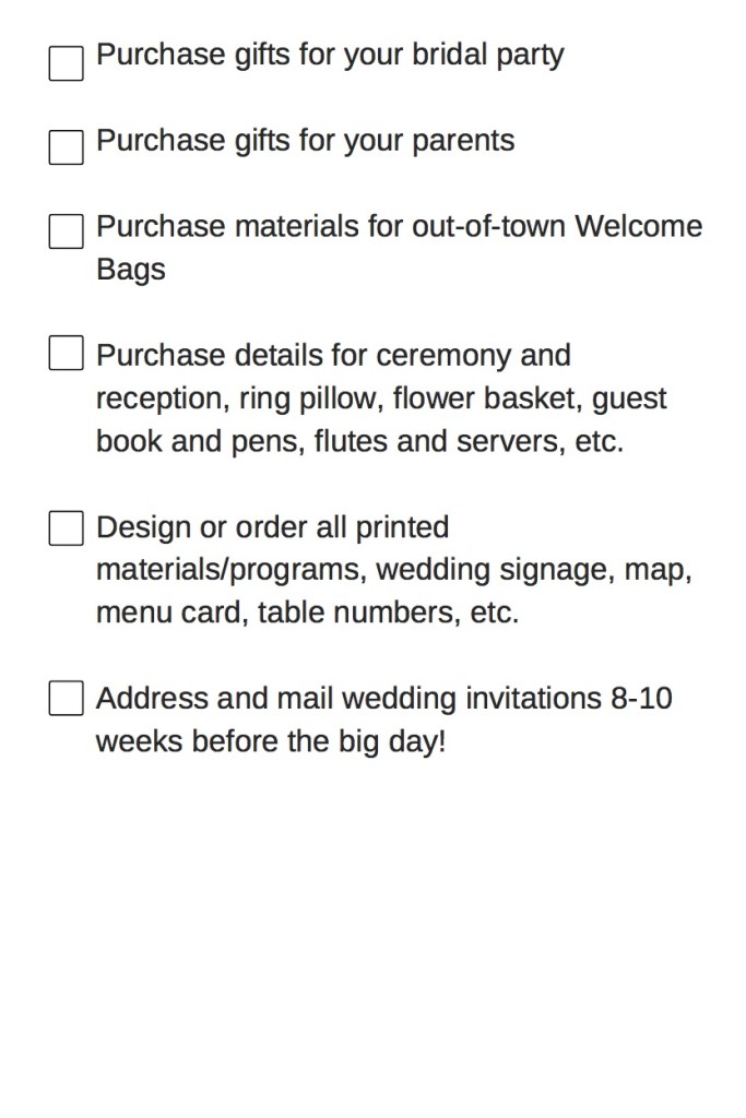 Lauren O Wedding Planning Checklist